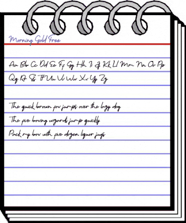 Morning Gold Free Regular animated font preview Morning Gold Free Regular animated font preview