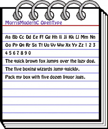 MorrisModernC Regular animated font preview