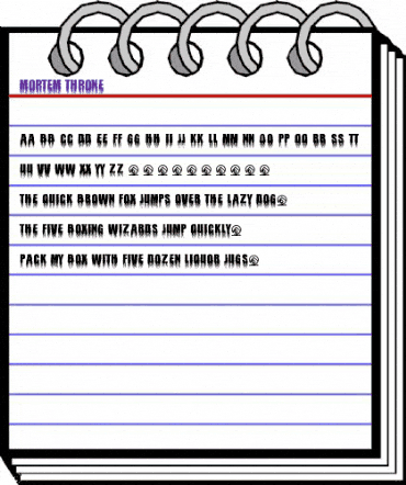 Mortem Throne Regular animated font preview Mortem Throne Regular animated font preview