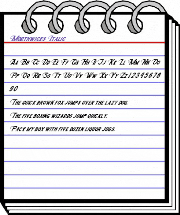 Morthwicks Italic animated font preview Morthwicks Italic animated font preview