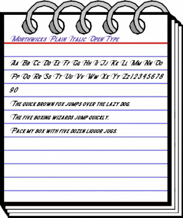 Morthwicks Plain Italic Regular animated font preview Morthwicks Plain Italic Regular animated font preview