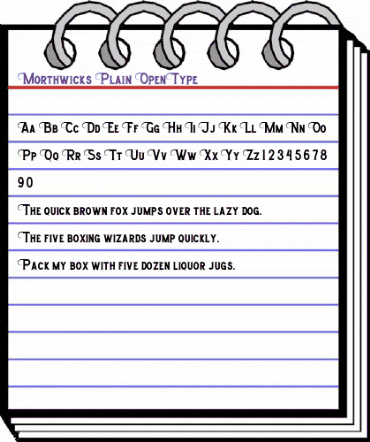 Morthwicks Plain Regular animated font preview