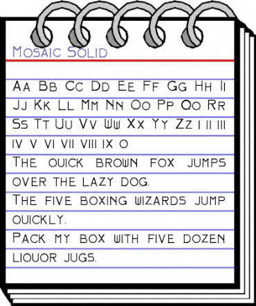Mosaic_Solid Regular animated font preview