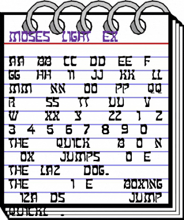 Moses-Light Ex Regular animated font preview