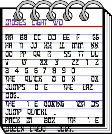 Moses-Light Wd Regular animated font preview