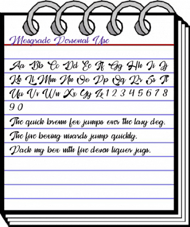 Mosgrade Personal Use Regular animated font preview Mosgrade Personal Use Regular animated font preview
