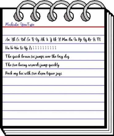 Moshinta Regular animated font preview Moshinta Regular animated font preview