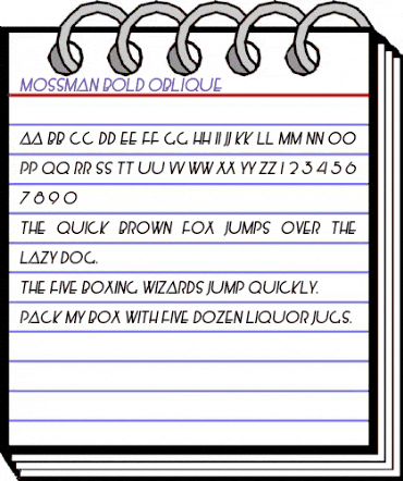 Mossman Bold-Oblique animated font preview