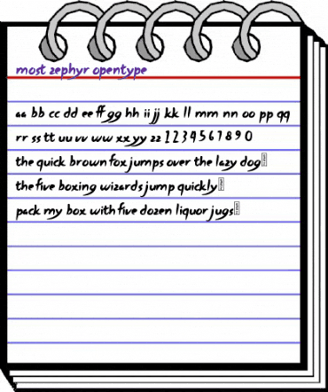 Most Zephyr Regular animated font preview
