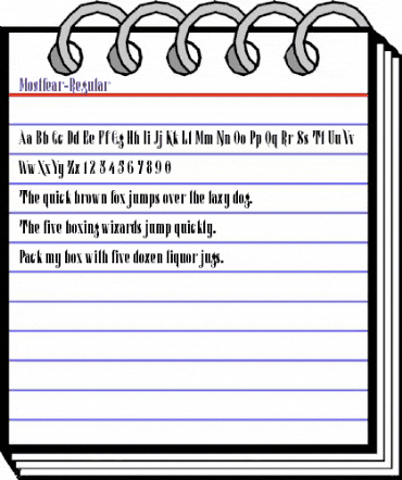 Mostfear Regular animated font preview