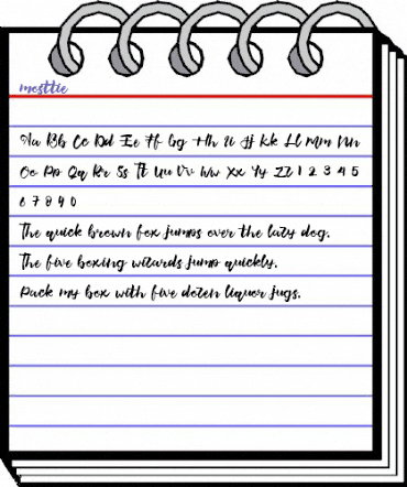 mosttie Regular animated font preview