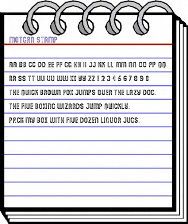 Motgan Stamp animated font preview Motgan Stamp animated font preview