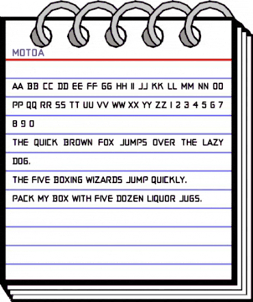 Moto A animated font preview Moto A animated font preview