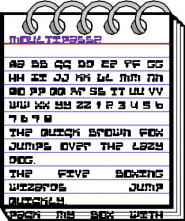 MoultiPass2 Normal animated font preview MoultiPass2 Normal animated font preview