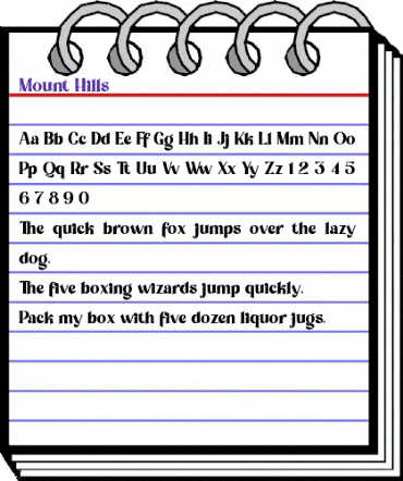 Mount Hills Regular animated font preview