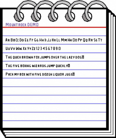 Mountrock DEMO Regular animated font preview Mountrock DEMO Regular animated font preview