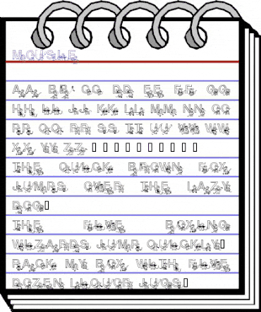 Mousie Regular animated font preview Mousie Regular animated font preview