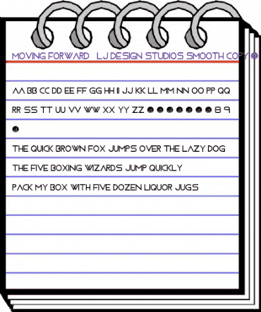 Moving Forward Regular animated font preview