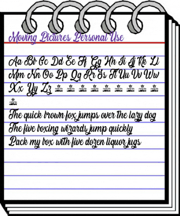 Moving Pictures Personal Use Regular animated font preview Moving Pictures Personal Use Regular animated font preview