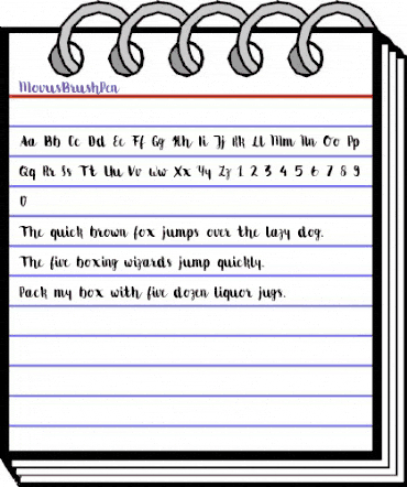 MovusBrushPen Regular animated font preview MovusBrushPen Regular animated font preview