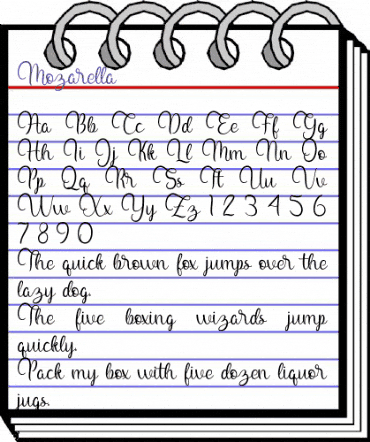 Mozarella Regular animated font preview