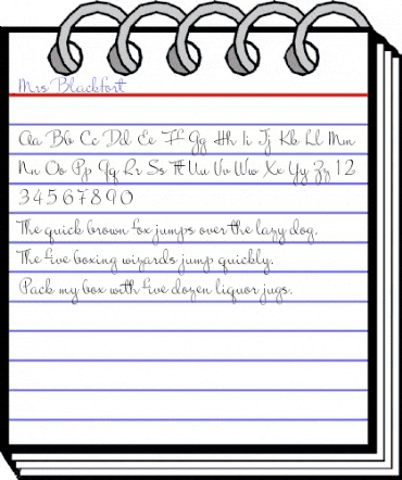 Mrs Blackfort Regular animated font preview Mrs Blackfort Regular animated font preview