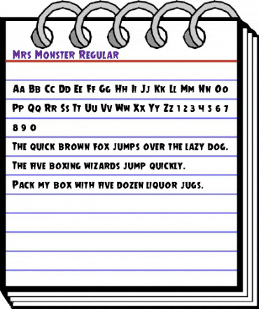 Mrs. Monster Regular animated font preview