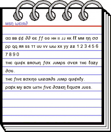 Msn Weird Regular animated font preview Msn Weird Regular animated font preview