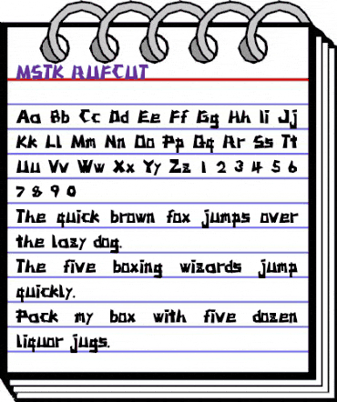 MSTK RUFCUT animated font preview