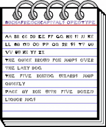 MuchaFrenchCapitals Regular animated font preview MuchaFrenchCapitals Regular animated font preview
