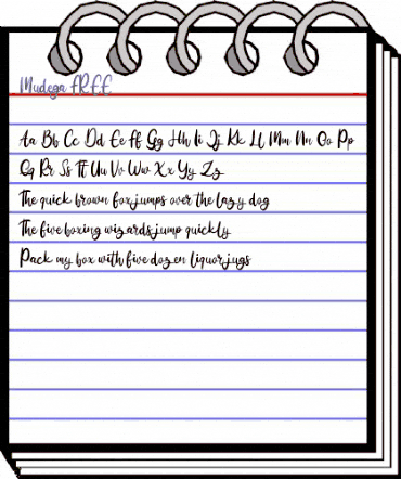 Mudega FREE Regular animated font preview