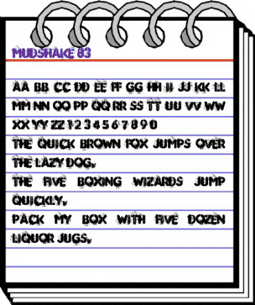 MUDSHAKE 83 Regular animated font preview MUDSHAKE 83 Regular animated font preview