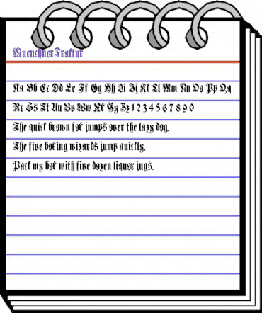 MuenchnerFraktur Regular animated font preview