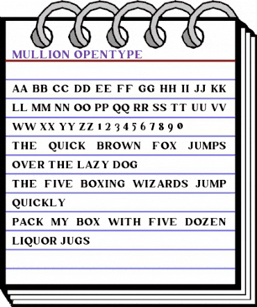 Mullion Regular animated font preview