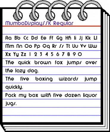 MumboDisplaySSK Regular animated font preview MumboDisplaySSK Regular animated font preview