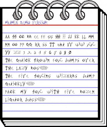 MUMIA DEMO VERSION Regular animated font preview MUMIA DEMO VERSION Regular animated font preview
