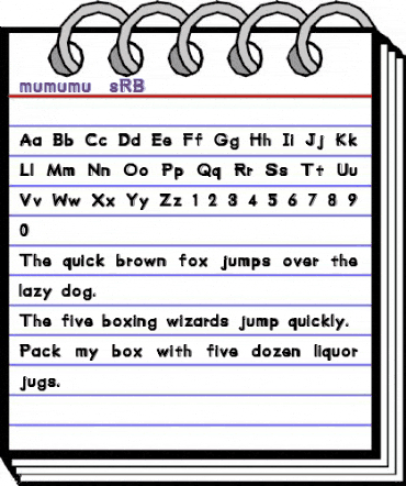 mumumu (sRB) Regular animated font preview