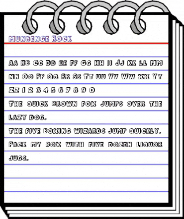 Mundenge Rock animated font preview