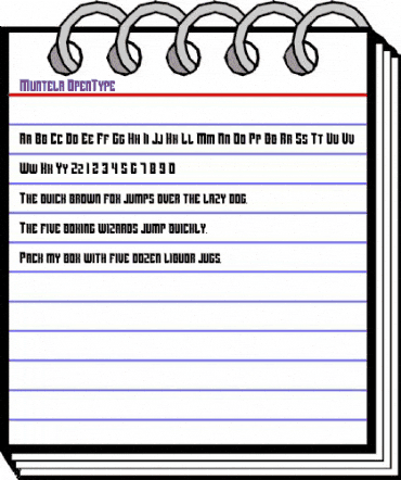 Muntela Regular animated font preview