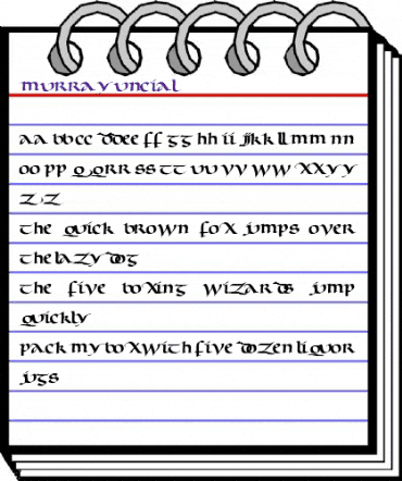 Murray Uncial Regular animated font preview Murray Uncial Regular animated font preview