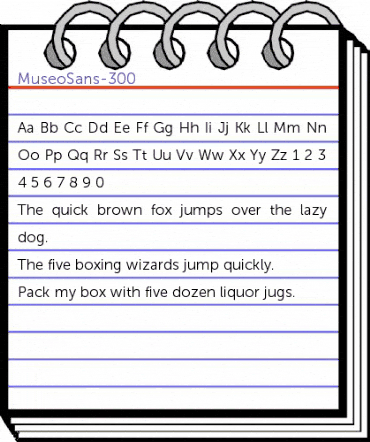 Museo Sans 300 animated font preview Museo Sans 300 animated font preview