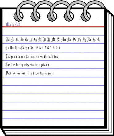 Music Hall Regular animated font preview Music Hall Regular animated font preview