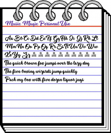 Music Magic Personal Use Regular animated font preview Music Magic Personal Use Regular animated font preview