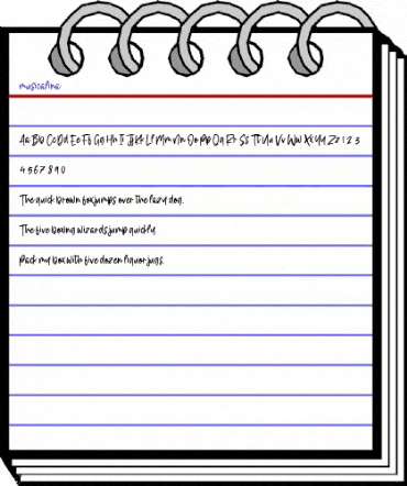 musicalina Regular animated font preview