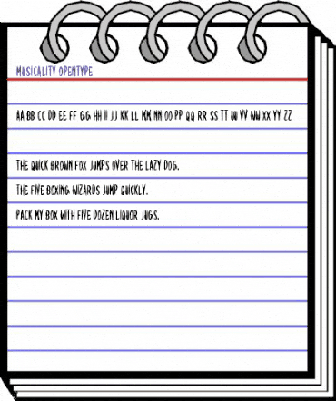 Musicality Regular animated font preview Musicality Regular animated font preview