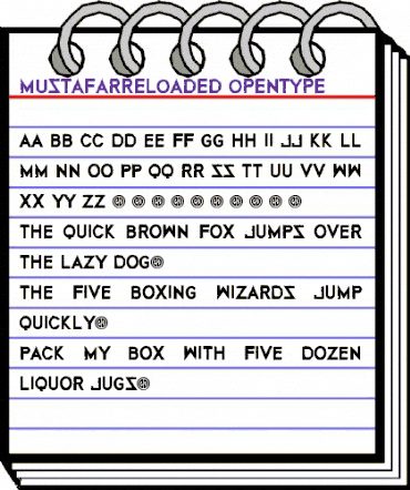 Mustafar Reloaded Regular animated font preview