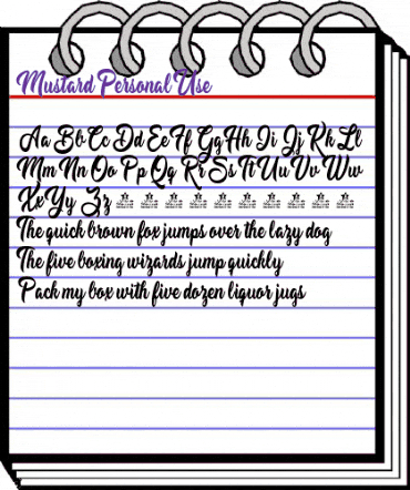 Mustard Personal Use Regular animated font preview Mustard Personal Use Regular animated font preview