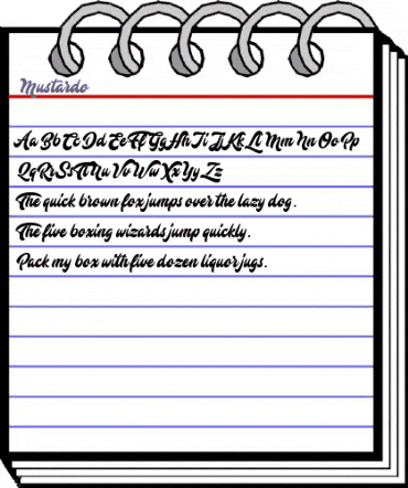 Mustardo Regular animated font preview