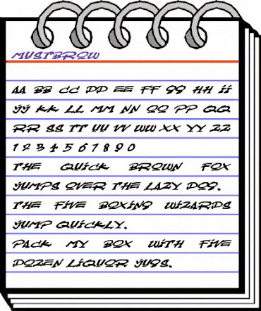 Mustbrow Regular animated font preview Mustbrow Regular animated font preview