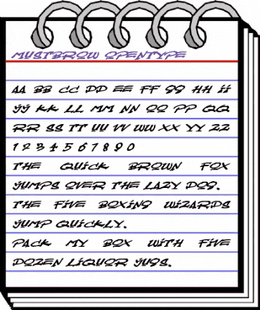 Mustbrow Regular animated font preview Mustbrow Regular animated font preview